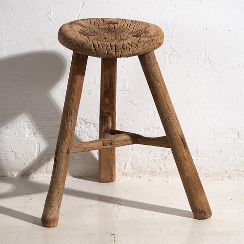 Antique Primitive Stool, 1920s for sale at Pamono