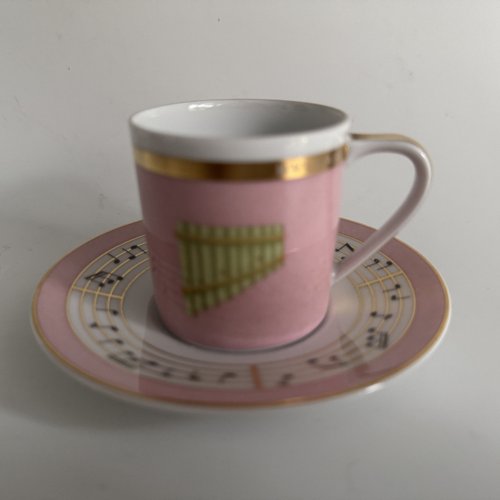 Concerto Espresso Cup and Saucer by Bulgari for Rosenthal, 1990s, Set of 2  for sale at Pamono
