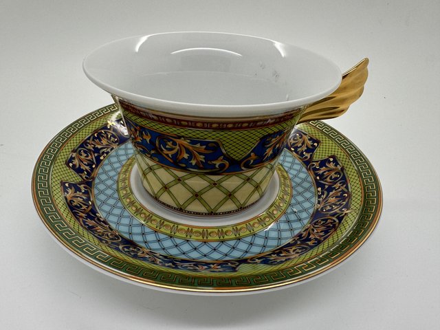 Russsian Dream Tea Cup and Saucer by Versace for Rosenthal, 2017