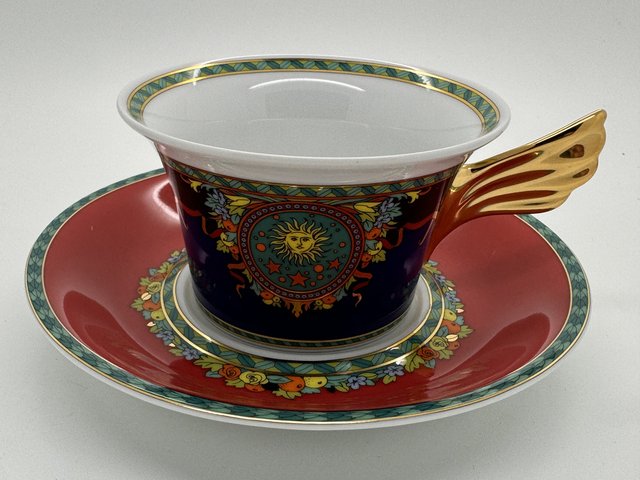 Le Roi Soleil Tea Cup and Saucer by Versace for Rosenthal