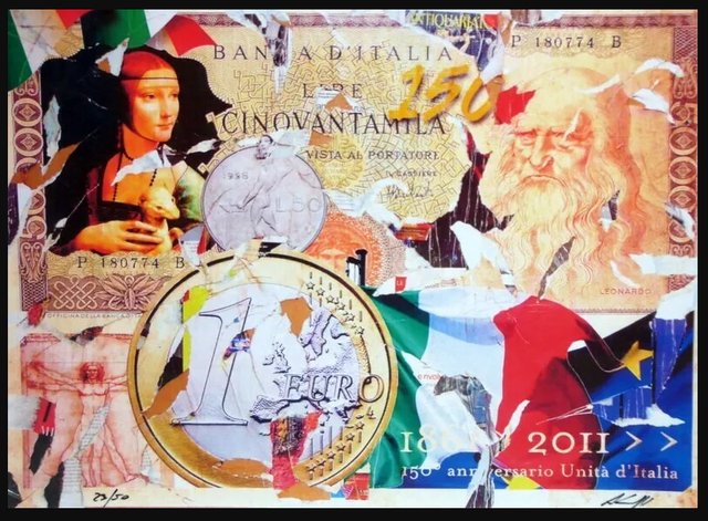 Antonio Longo, Art & Co Museum: La Lira di Leonardo, Serigrafia su tela ...