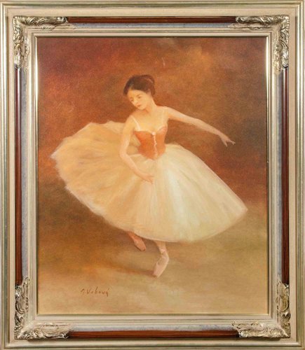 Miroslava Vrbová-Štefková, Ballerina, Oil Painting, Mid-20th