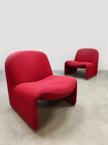 Vintage Alky Lounge Chairs by Giancarlo Piretti for Artifort, 1970s, Set of  2