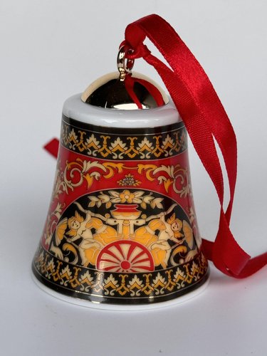 JUPPE Weihnachtsglocken-Ornament „It's A Wonderful Life“ – Goldfarben, Graviert, Mit Engelsflügeln (7,6 Cm)