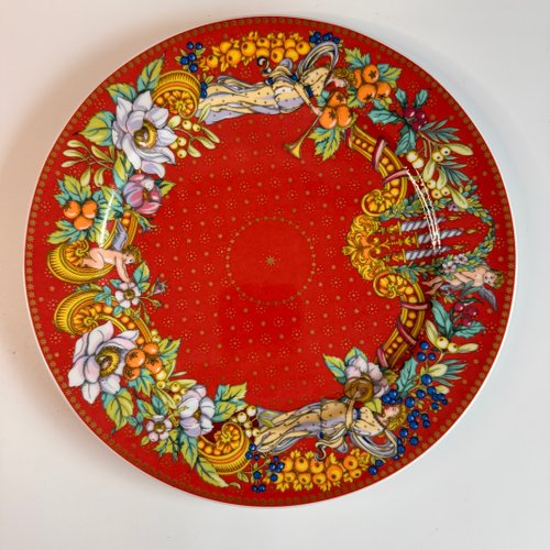 Versace ×RosenthalコラボXmas 1996 プレート経31cm Le Reve De Noel Charger Plate by Versace for Rosenthal Christmas
