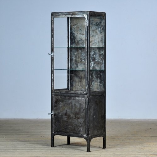 Iron glass cabinet discount