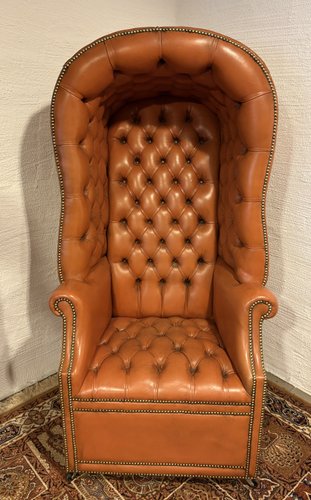 Vintage Porters Chair in Leather for sale at Pamono