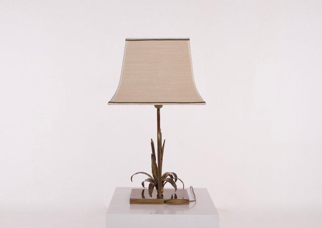Brass Reed Lamp from Maison Jansen, 1970s for sale at Pamono