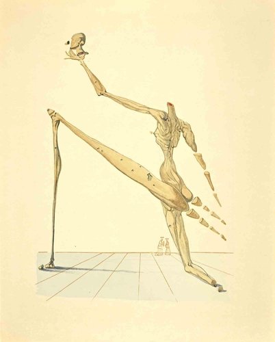 Salvador Dali, Bertrand de Born, Woodcut Print, 1963 for sale at