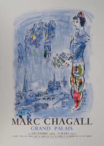 Marc Chagall リトグラフ PARIS　ポスター marc-chagall-the-magician-of-