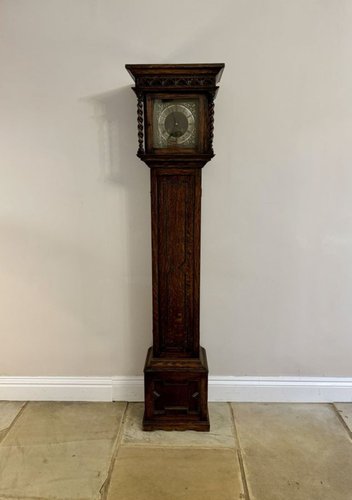 Horloge Grand-Mère à Carillon Antique en Chêne, 1900 en vente sur