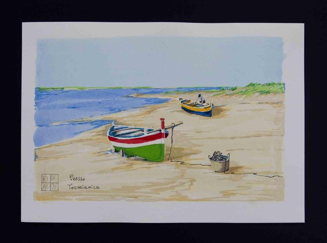 Aldo Riso, Presso Torvaianica, Lithograph, 2003 for sale at Pamono