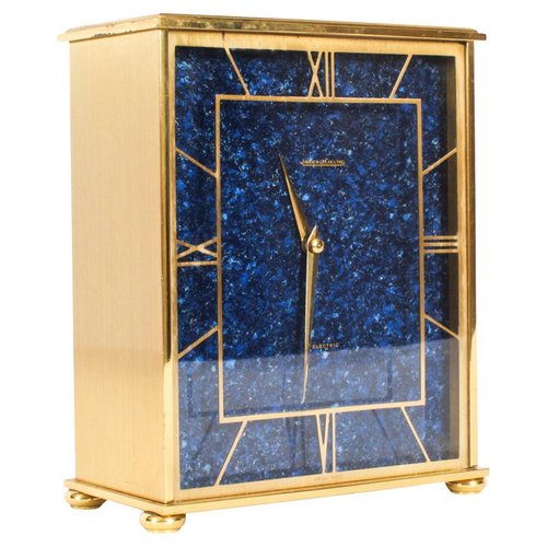 20th Century Lapis Lazuli Mantel Clock by Vintage Jaeger Le Coultre for Aeg 1970s for sale at Pamono