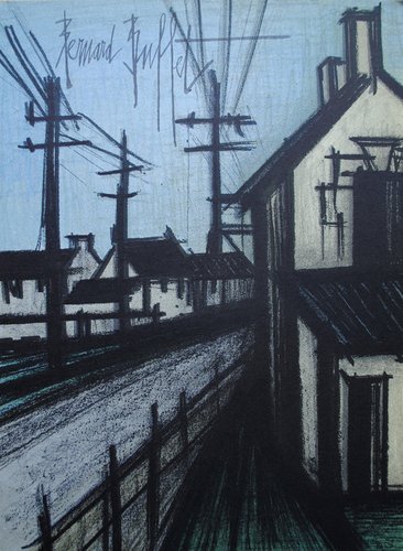 Bernard Buffet、リトグラフ　The road Bernard Buffet - the Road- Original Lithograph Vintage