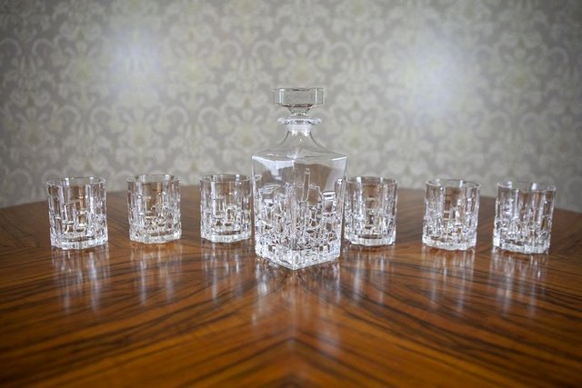 Whiskey Lowball Glasses and Decanter from RCR Cristalleria