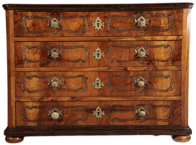 18th Century Baroque Chest of Drawers in Walnut, 1750s for sale at Pamono