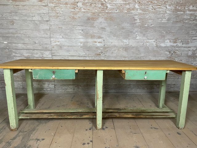 Vintage 80s Industrial Display Rack 引取限定 Vintage Industrial Workbench for sale at Pamono