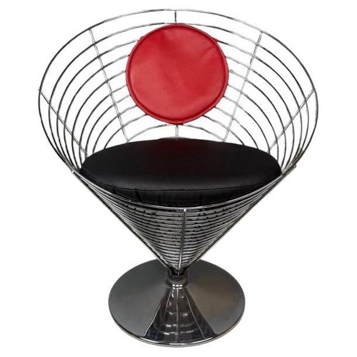 Danish Wire Cone Chair attributed to Verner Panton for Fritz