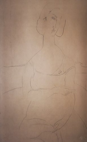D'apres Amedeo Modigliani RITRATTO FEMMINILE foto-litografia su carta