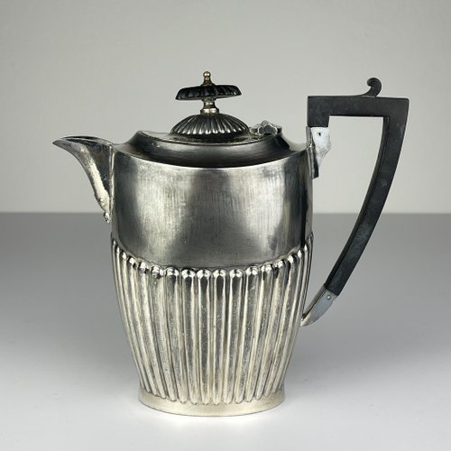 Cafetière Ancienne EPNS En Métal Argenté – Avec Son Pot à Lait, Service à Café Vintage