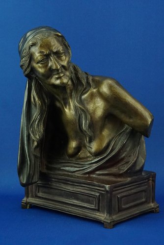 Vincenzo gemito、アートヌーボーブロンズ彫刻ラシビラ、19世紀、パモノで販売されているナポリイタリア
