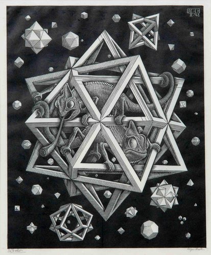 絵画 Kala Morreira - STARCATCHER M. C. Escher | Sky and Water I (Bool 306) (1938) | Artsy
