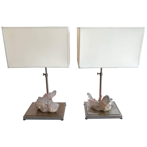 rock crystal quartz table lamp