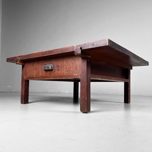 値下　激レア30s  antique vintage Table Antique Table With Drawer 10” High x 30” Long x 21” Deep