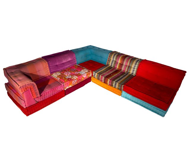 Canapé Mah Jong par Kenzo & Missoni pour Roche Bobois, 2000s, Set de 15
