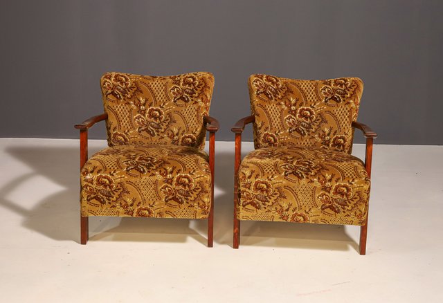 Picture of Set of Vintage Art Deco Chairs, 1930s for sale at Pamono