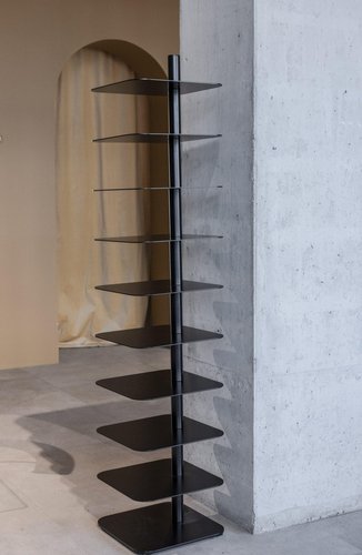 Picture of Minimal Black Metal Bookshelf for sale at Pamono