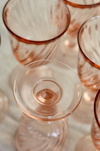 5 verres à eau Arcoroc modèle Rosaline en très bon état