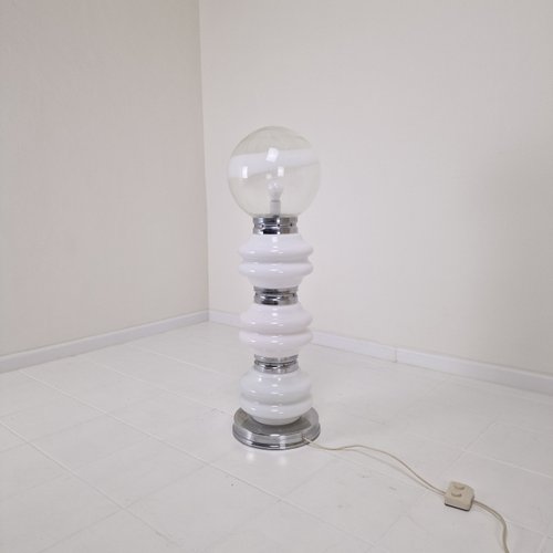 Italian Murano Floor Lamp in 3 Colors Light attributed to Carlo