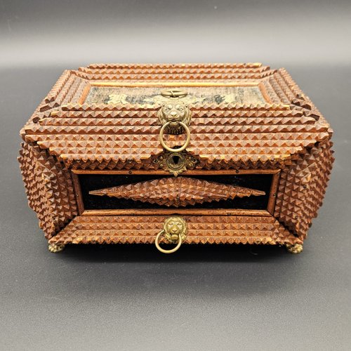 tramp-art-handcrafted-wood-box-for-sale-at-pamono