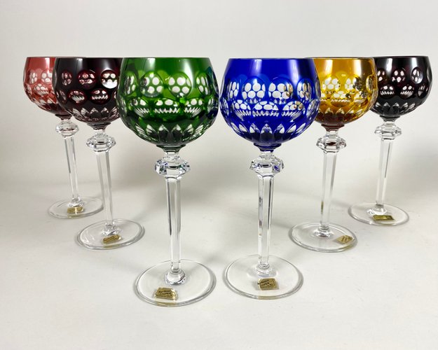 Vintage Barthmann Crystal Wine Glasses, West Germany, 1960s, Set of 6