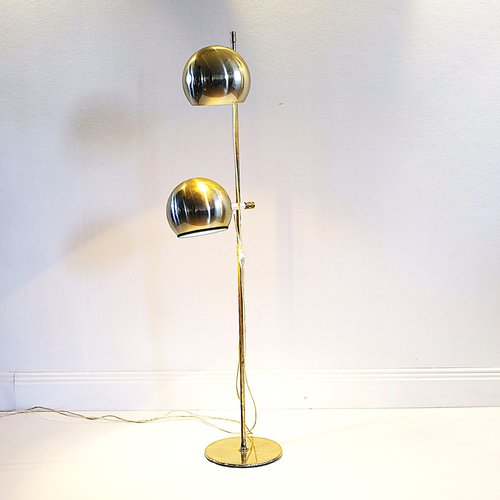 Vintage Scandinavian Brass Floor Lamp by Lennart Centervall for Ikea 1960s