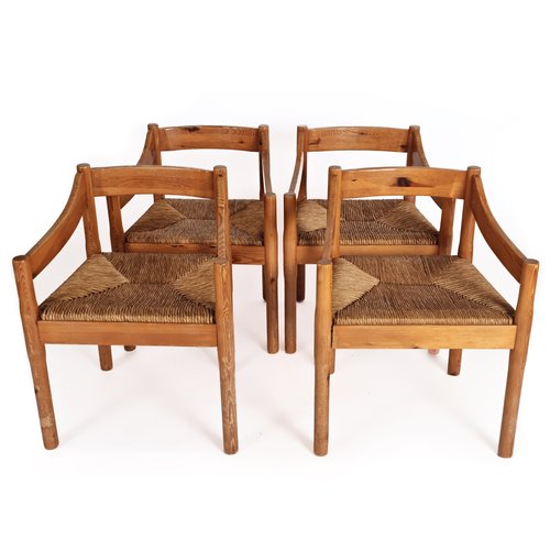 Carimate Dining Chairs by Vico Magistretti for Cassina, 1970s, Set of 4
