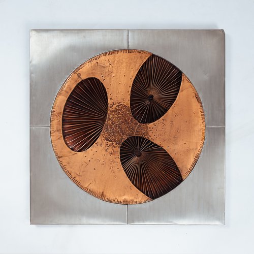 Brutalist Mixed Metal Artwork by Sammy Tsui, 1960s for sale at Pamono