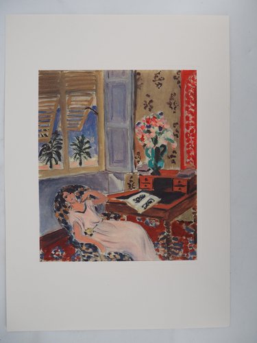 Henri Matisse、INTERIEUR A NICE、画集画、新品額装付 Henri Matisse, Interior at Nice - US Auction Online