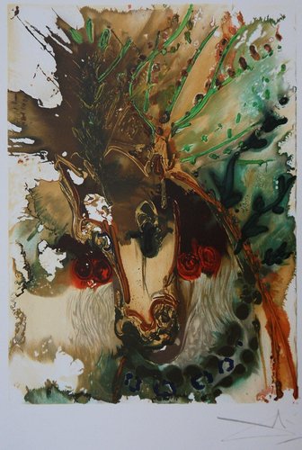 Salvador Dali, Les Chevaux, Lithograph for sale at Pamono