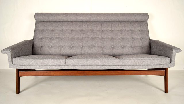 Mid Century Modern 3 Seater Sofa By Poul Jensen 1960s For At Mid Century Modern 3 Seater Sofa By