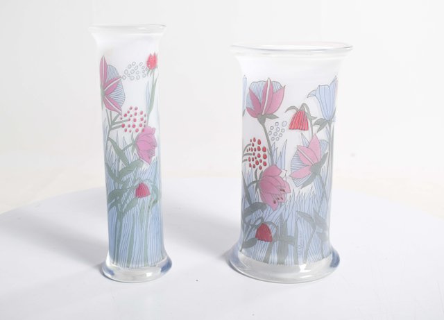 Bemalte Gläser von W. Bauer, Deutschland, 1930, 2er Set bei Pamono kaufen