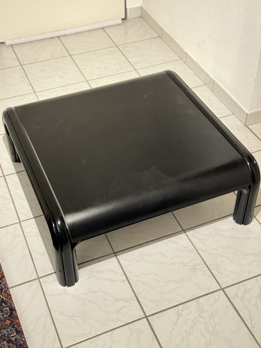 Black Orsay Table and Chair by Gae Aulenti for Knoll International