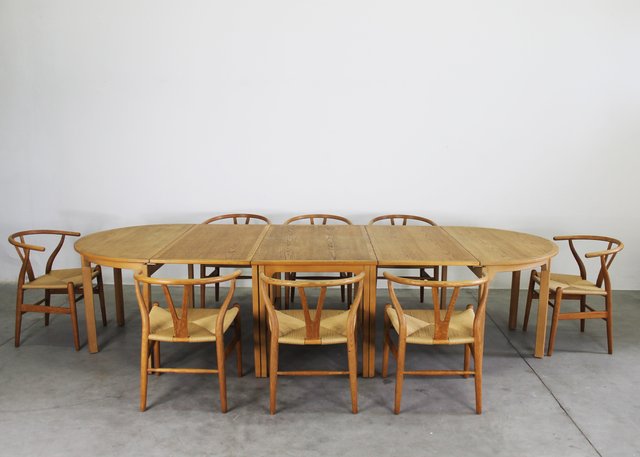 Dining Table and CH24 Chairs by Hans J. Wegner for Carl Hansen