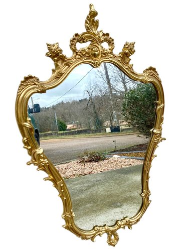 Miroir Coiffeuse Ovale Psyché. Rocaille/Baroque. En Métal Aspect Bronze 34x13 cm Miroir Coiffeuse Ovale Psyché. Rocaille/Baroque. En Métal Aspect Bronze 34x13 cm