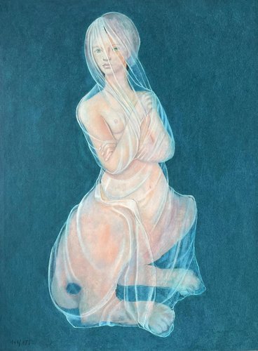 Leonor Fini, Sphinx with Veil, 1970, Lithograph for sale at