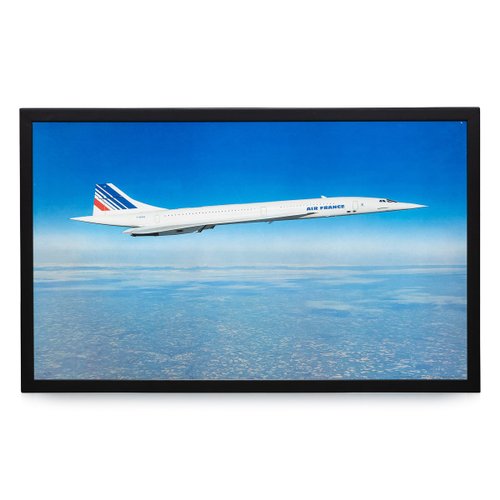 Vintage 20th Century Framed Poster of an Air France Concorde, 1980