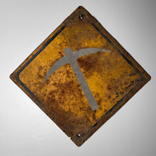Small Metal Asian Signs Vintage Japanese Metal Warning Sign, 1950s for sale at Pamono