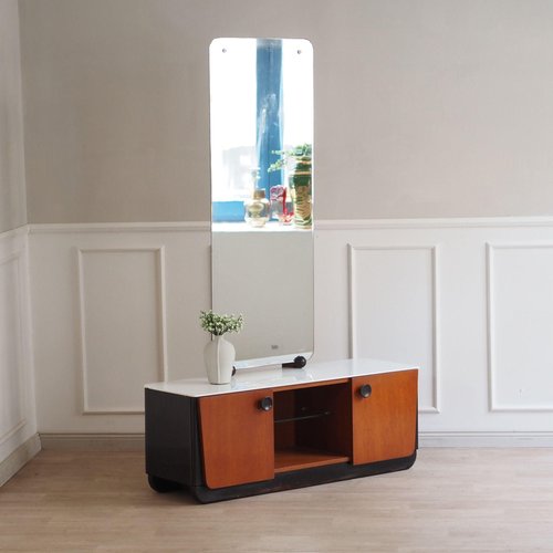 View of Mid-Century Modern Dressing Table with Mirror for sale at Pamono