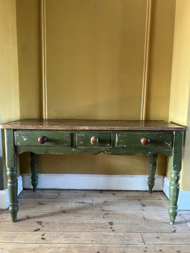 Table basse vintage en carreaux colorés / table d'appoint / console